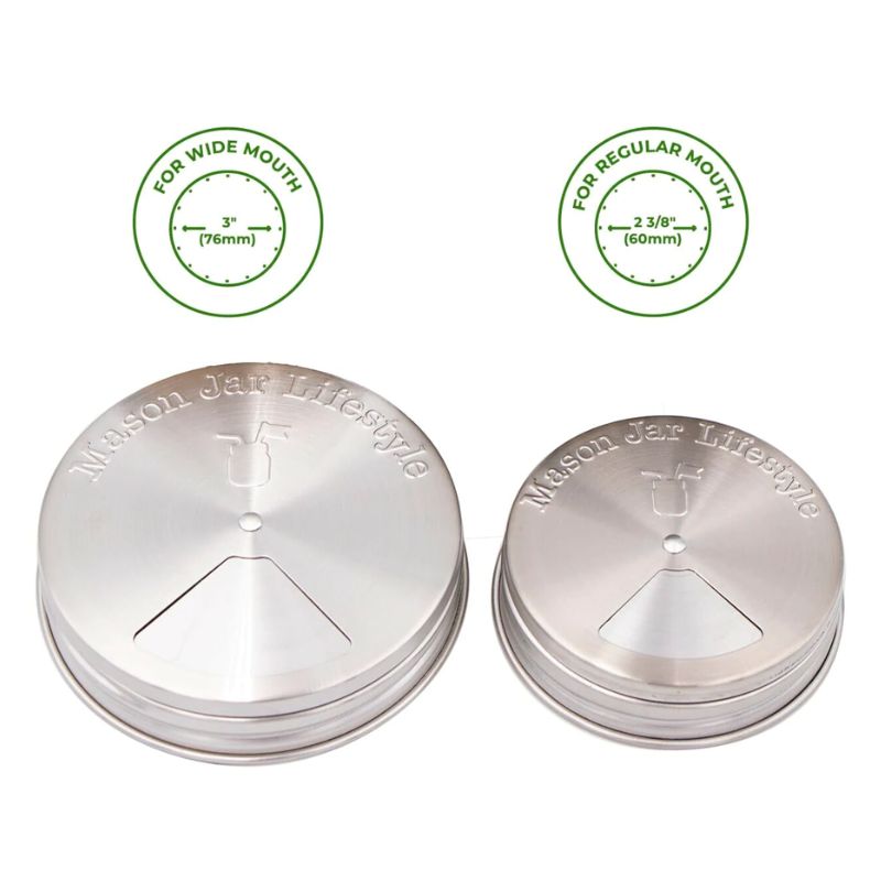 Stainless Steel Spice Shaker Lids for Mason Jars