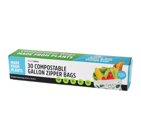 Ziptop Compostable Gallon Storage Bags 30CT