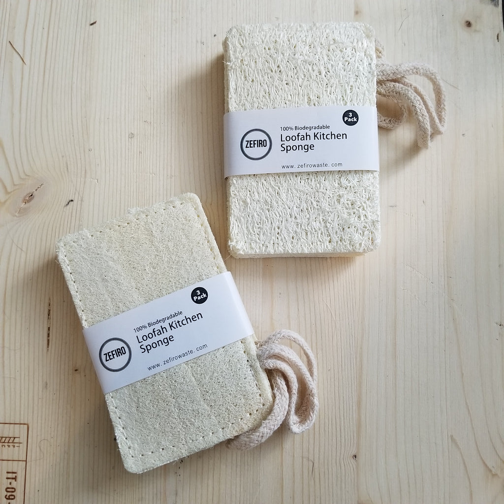 6 Pack Natural Loofah Dish Sponge Scrubber, Anti-scratch Cleaning