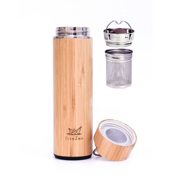 Tea Infuser Bottle With Bamboo or Metal Lid – Ethika_Inc