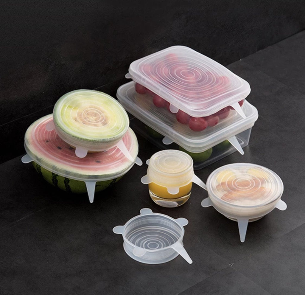 Silicone Stretch Lid 12-Pack - 6 Sizes - Eco Lifestyle Stretchable Silicone  Lid Flexible Silicone Lids Food and Bowl Covers to Keep Your Food Fresh 